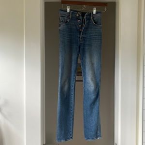 Mother Denim High Waisted Double Hiker Skimp 27